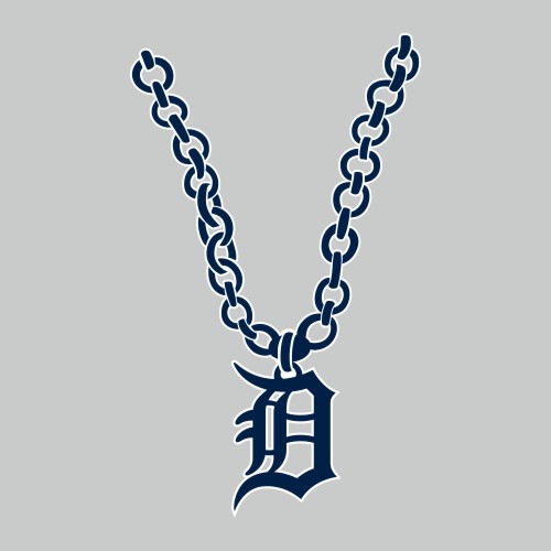 Detroit Tigers Necklace logo vinyl decal